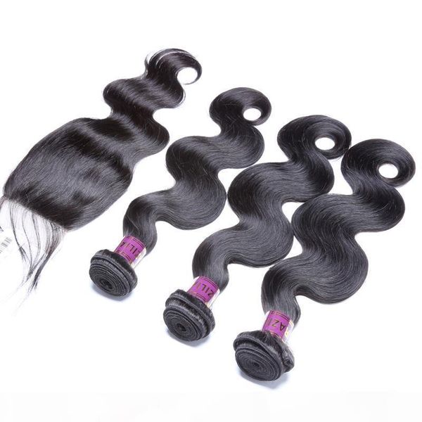 

bd 2017 within large stock lace closure brazilian hair lace closure within body wave bundles, Black;brown