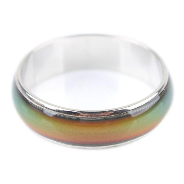 

cluster rings 2021 fashion temperature change color mood ring jewelry smart discolor gift for friends, Golden;silver