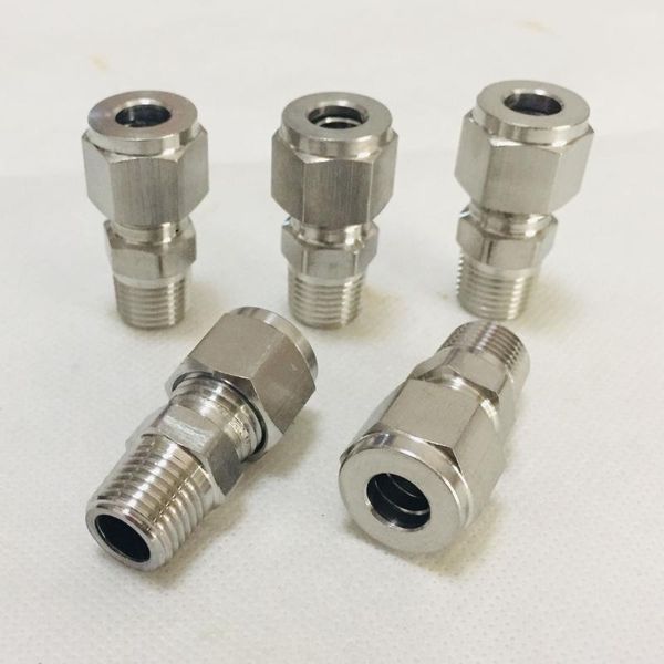 

1/4 "-6mm / 8mm stainless steel straight connector, 1/8" -6mm / 8mm 90 degree right-angle connector waste oil burner nozzle