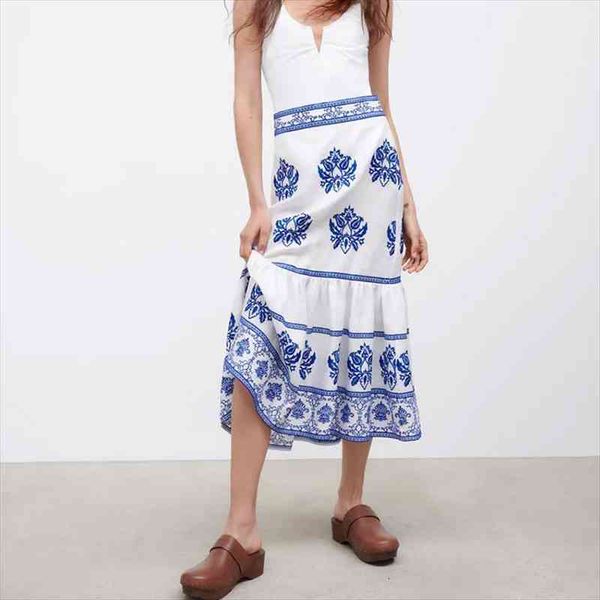 

za embroidery skirts women fashion a line high waisted skirt women elegant bohemian mid calf skirts female ladies, Black