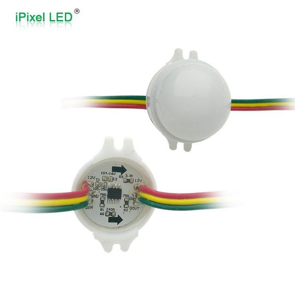 

ws2811/1908 ic d30 smd rgb 3 leds led pixel point light module dc12v