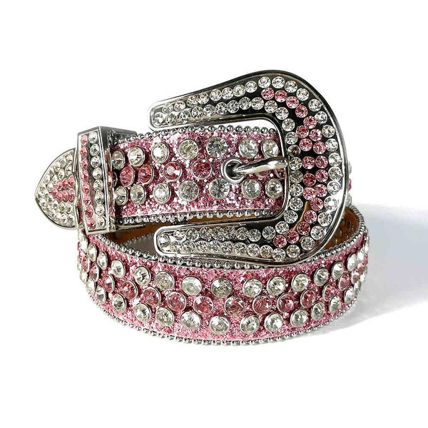 

2021 low price wholesale luxury leather men jean belt diamond studded crystal western cowgirl rhinestone designer belts famous brand, Black;brown