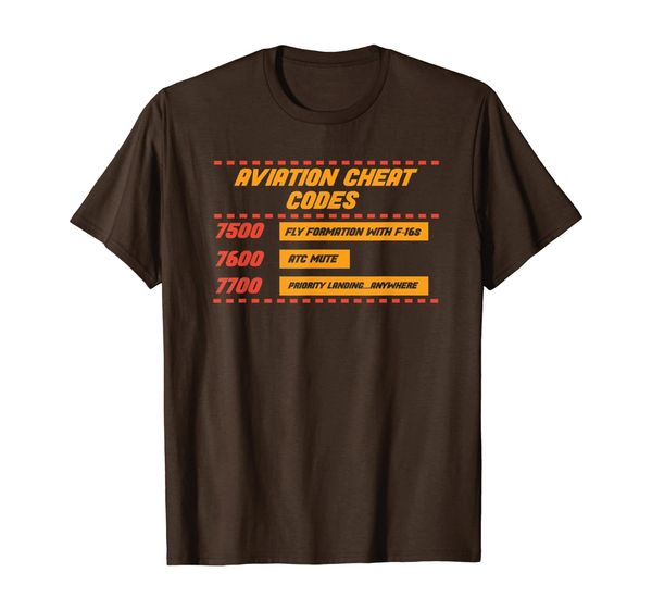 

Aviation Cheat Codes for a Pilot T-Shirt, Mainly pictures