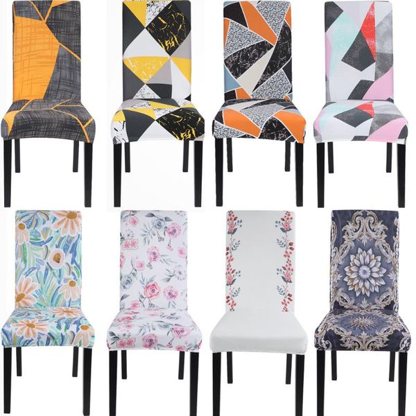 

chair covers universal size printed cover modern removable washable case stretch seat for party home restaurant