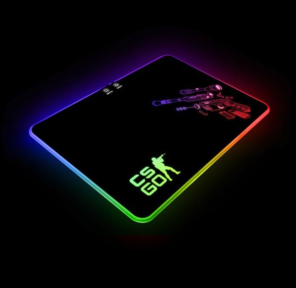 

mouse pads & wrist rests csgo design 2 pad with rgb led atmosphere light hard surface / game room decors birthday gifts desktop