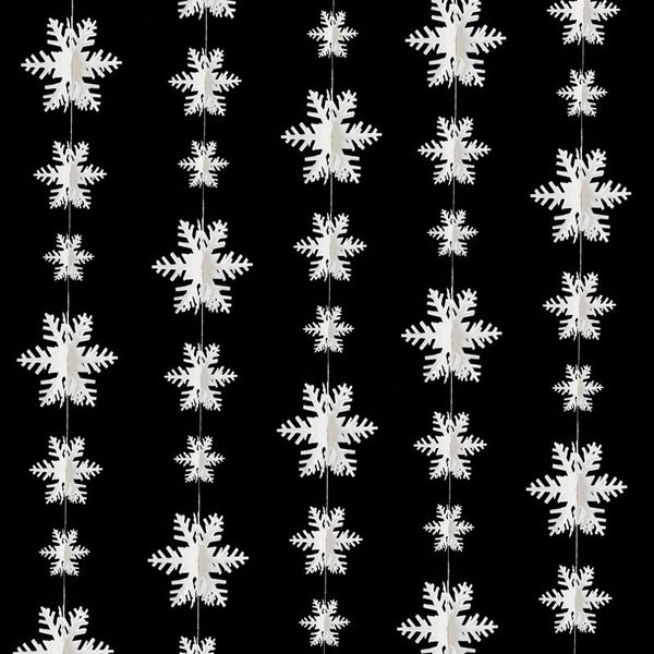 

party decoration 3m christmas snowflake banner white 3d snowflakes peper garland tree hanging decor year xmas home ornament
