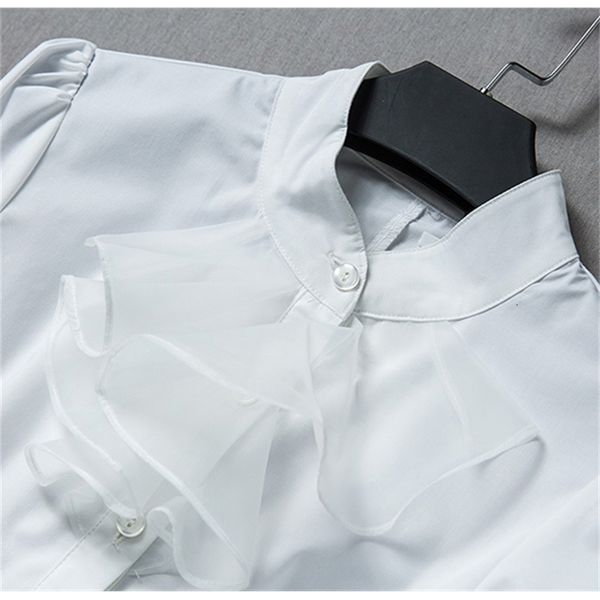 

sleeve blouses ladies white female shirts thin outerwear ta662 vyec