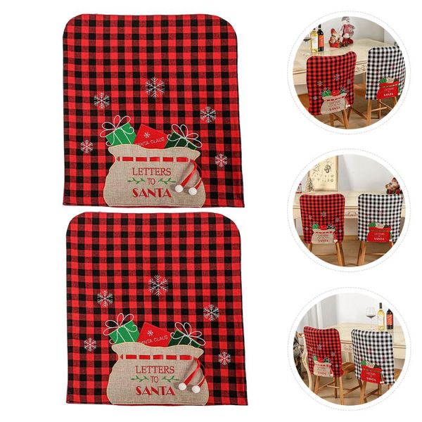 

chair covers 2pcs cartoon christmas slipcover party supplies