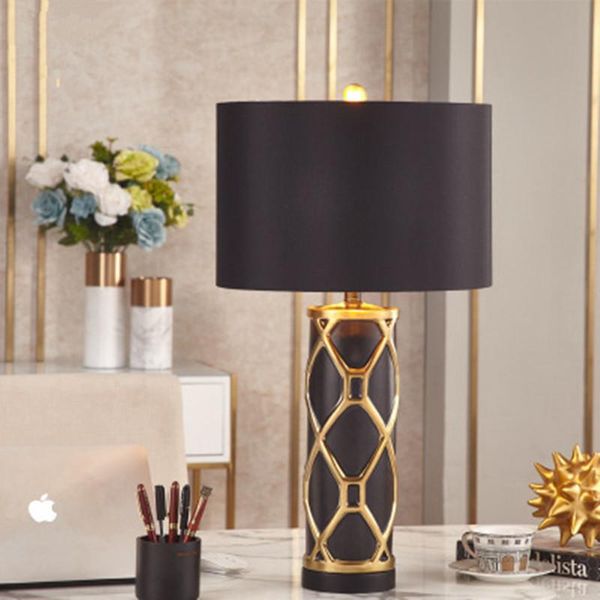 

table lamps luxury nordic ceramic large lamp for bedroom bedside cabinet warm living room home decor golden and black
