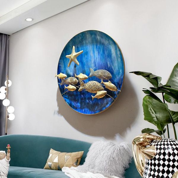 

decorative objects & figurines mediterranean ocean style iron wall decoration fish porch living room bedroom decor creative hanging