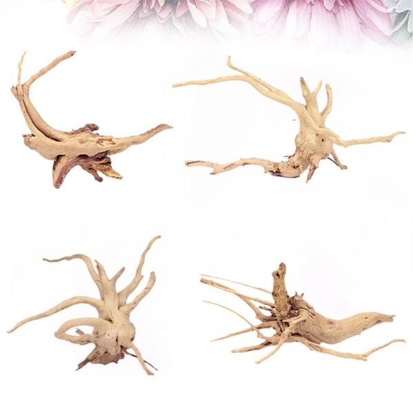 

decorations 4pc aquarium natural branch driftwood for fish tank decoration