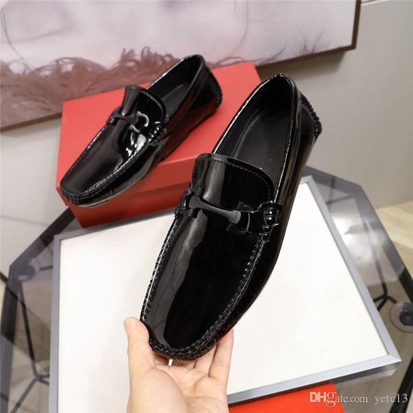 

77 natural leather luxury men shoes loafers new fashion designer slip on breathable driving shoes plus size autumn casual shoes 22, Black