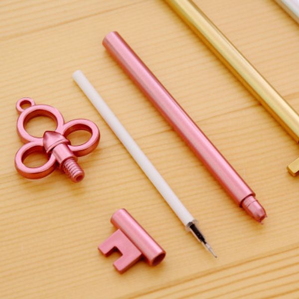 

retro gold key news student stationery gel pen black writing nice pens kawaii school supplies