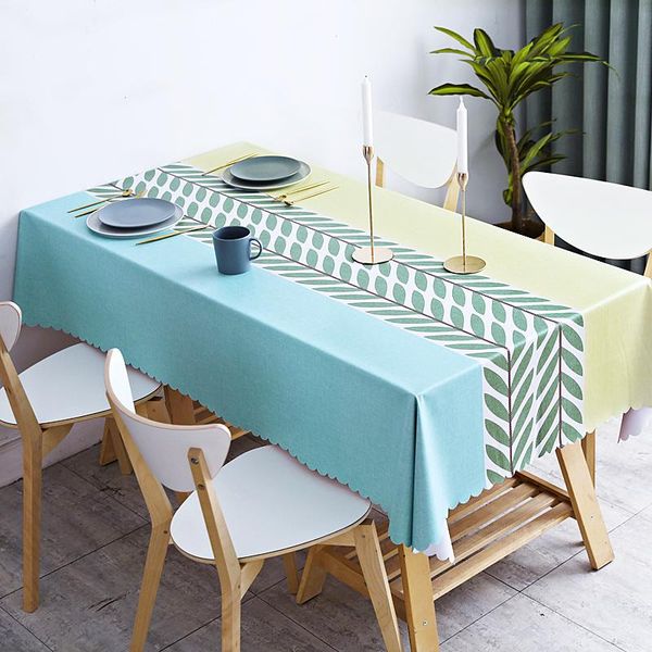 

table cloth tablecloth waterproof, oil proof, scald proof and wash pvc nordic tea mat mesh