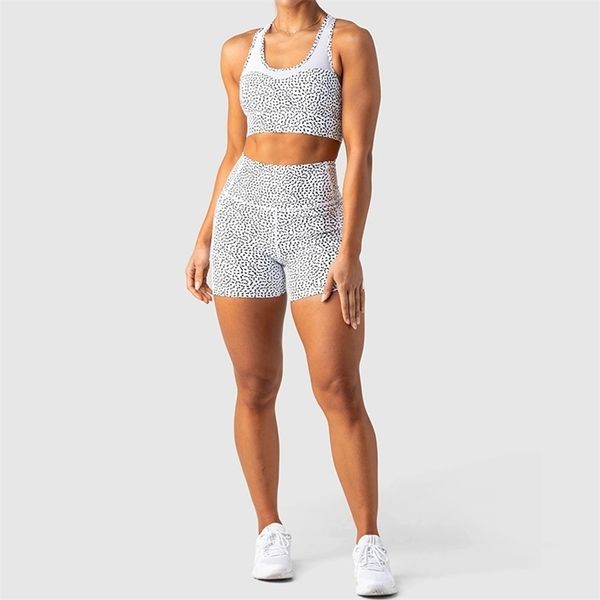 

new yoga suit women's printed yoga pants sports mesh bra fitness two-piece set