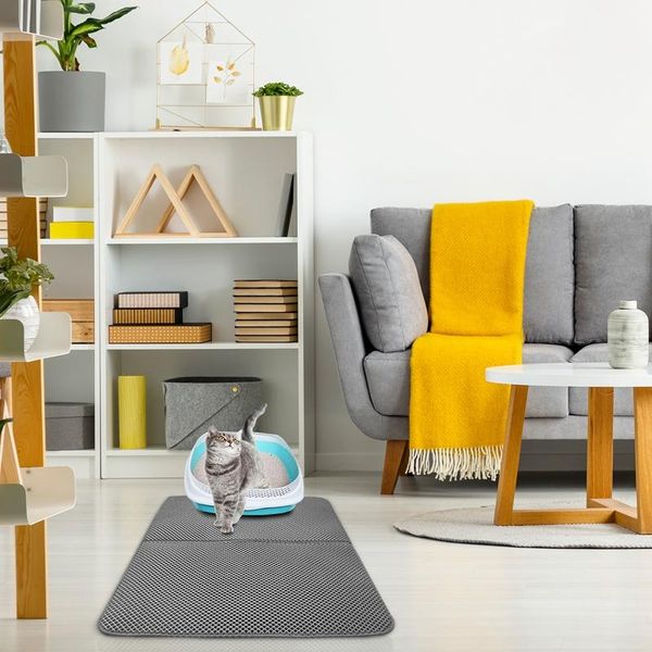 

cat beds & furniture non-slip dog litter mat double-layer pet anti-dirty pad trapper mats with waterproof layer bottom