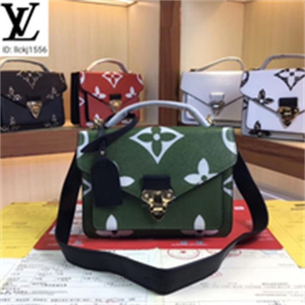 

bags clamshell women brand bags flower designer messenger bag luxury handbags iconic p9s2 handles shoulder m55403 totes cross green body, Red;black