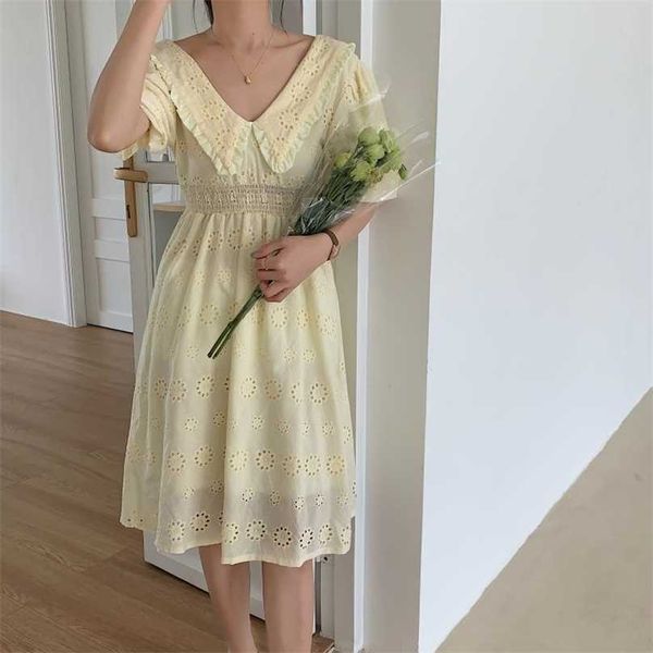 

retro v-neck mid-length a-line prom casual sale femme chic office lady loose long dresses vestidos 210525, Black;gray