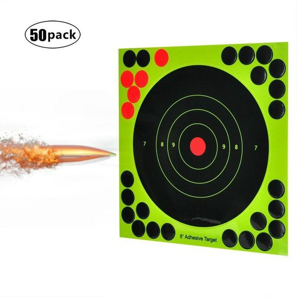 

party decoration 50pack 8 inch shooting stickers target pasters self adhesive hunting and dots gun rifles