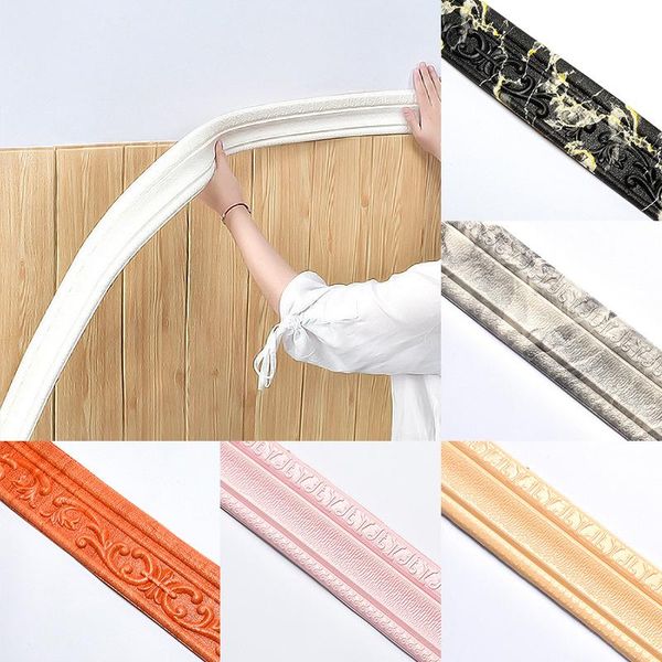 

wallpapers 3d baseboard stickers wall trim line skirting border decoration self adhesive household for living room diy background sticker