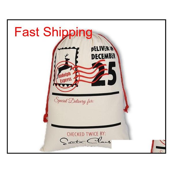 

2020 christmas gift bag large santa sacks drawstring canvas santa bags xmas decoration candy g qylufz luckyhat, Silver