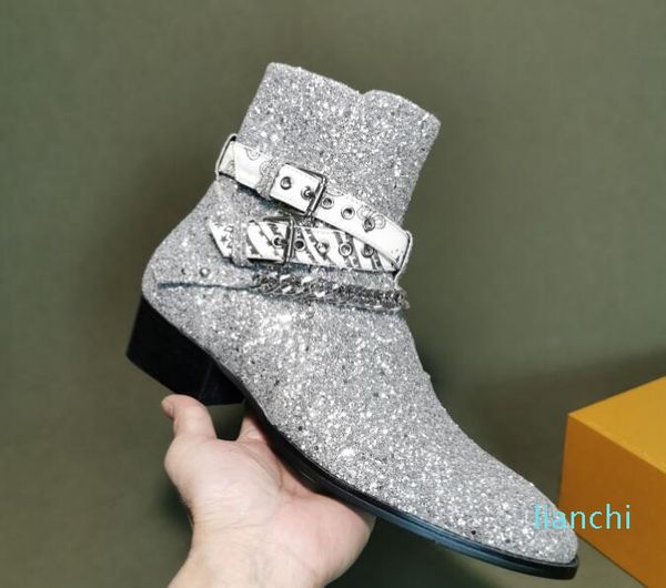 

genuine leather fashion persional men shoes high ankle boots, Black