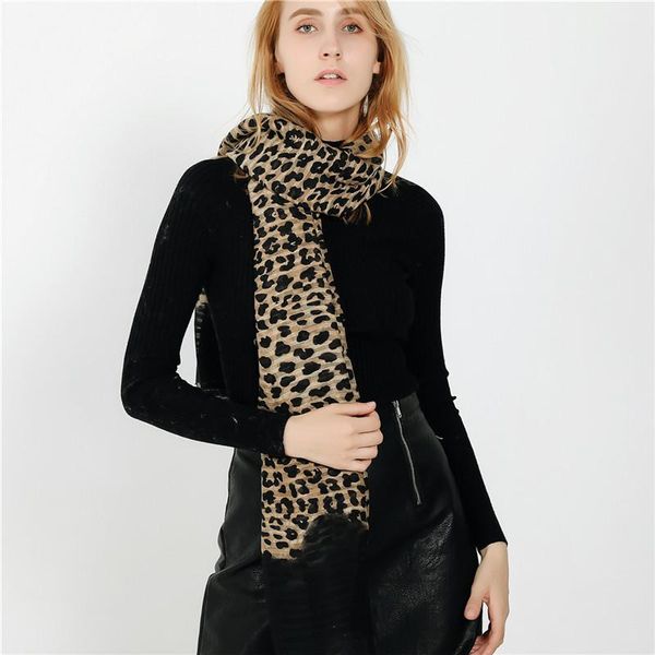 

scarves 2021 winter leopard print scarf woman shawl cotton plus size warm tassel, Blue;gray