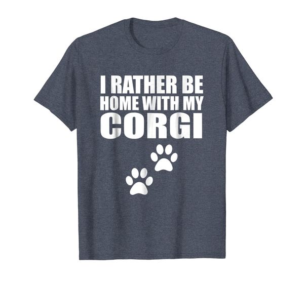 

funny i rather be home with my corgi t shirt, White;black