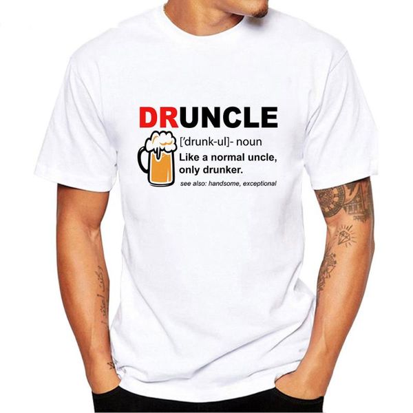 

men's t-shirts druncle beer funny fun t shirt drunk uncle gifts tees for men definition t-shirt streetwear tee homme top, White;black