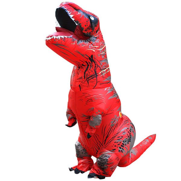 Ragazzi Ragazze Costume da dinosauro Mascotte T REX Costume gonfiabile Suit Anime Purim Carnival Cosplay Dino Cartoon Adult Halloween Party Q0910