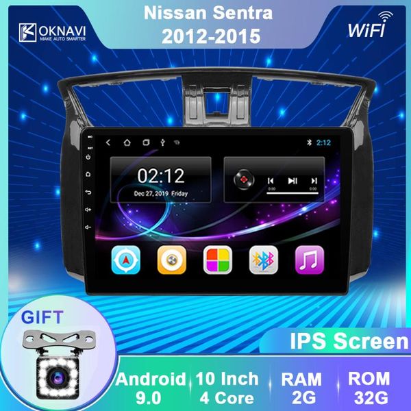 

player oknavi 10'' 2.5d android 9.0 car dvd multimedia gps fornissan sentra 2012-2021 radio stereo head unit navigation