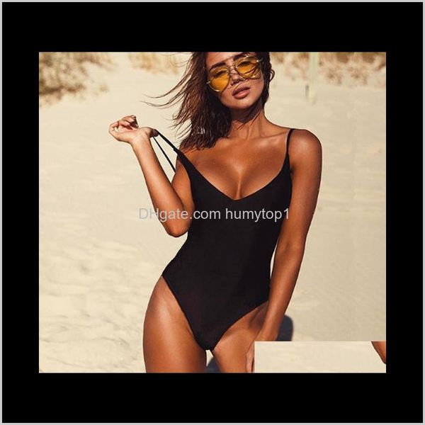 

body suits 2021 women swimwear high cut one piece swimsuit backless swim suit black white red thong bathing suit ktiqw swlkr