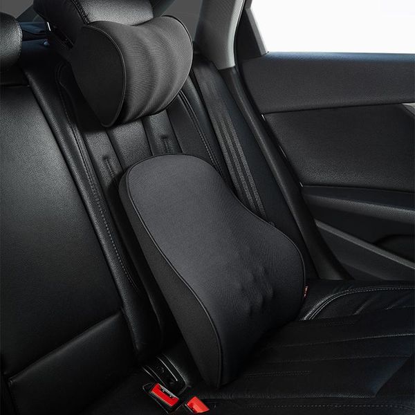

seat cushions car headrest lumbar support set auto memory foam neck pillow for cushion backrest comfortable waist