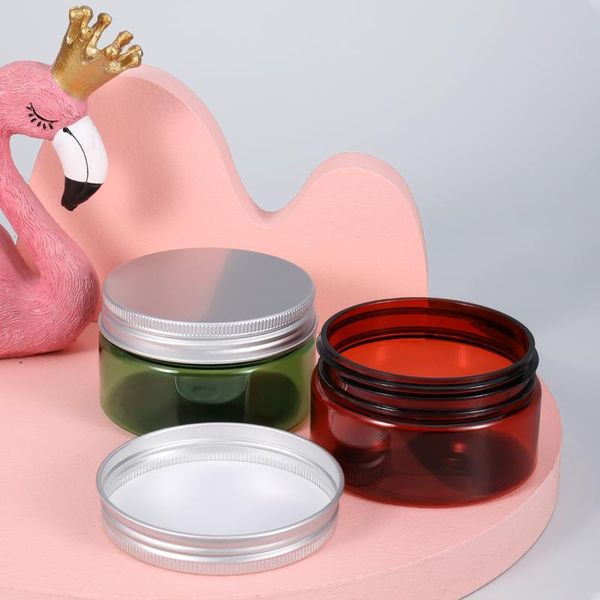 

storage bottles & jars 10 pcs/lot 150ml travel cosmetic container pet bottle empty refillable cream with aluminum screw cap