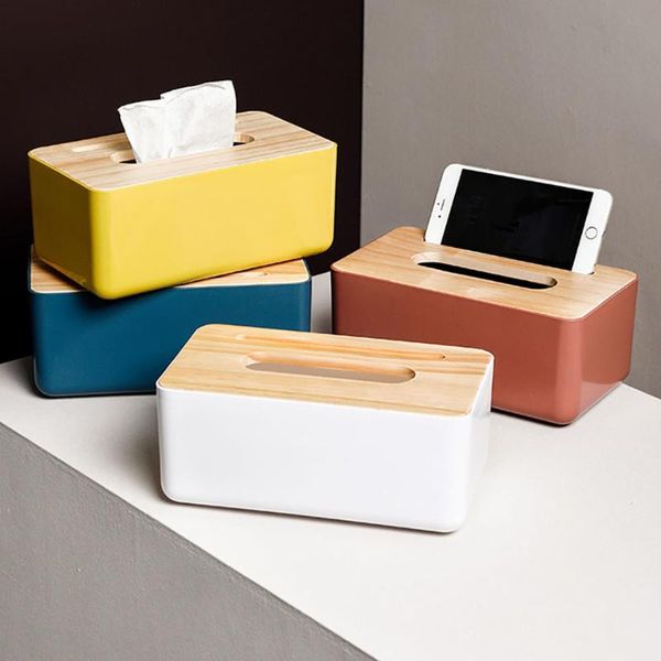 

tissue boxes & napkins deskstorage box mobile phone holder multifunction 2 in 1 household coffee table paper towel