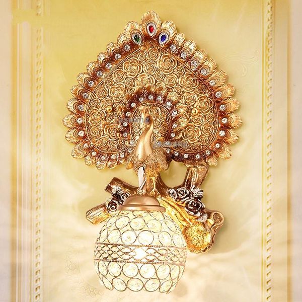 

wall lamp nordic classic peacock led lamps luminaire light fixtures bathroom bedroom sconces living room