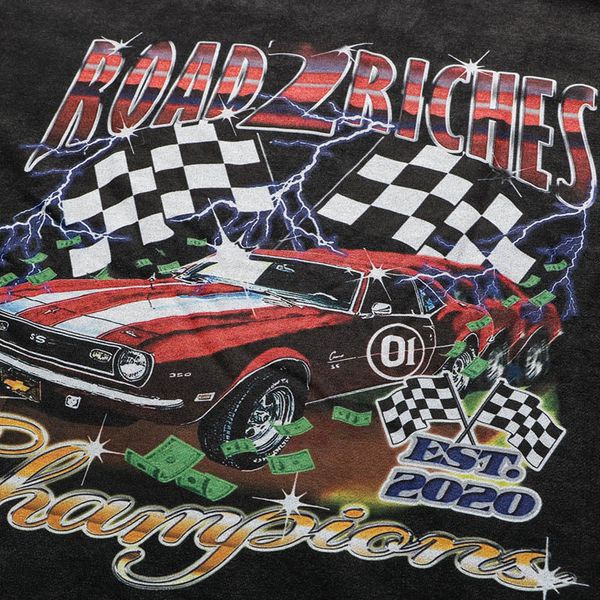 

men's hoodies & sweatshirts hip hop man washed sweatshirt streetwear pullover car lightning letter sweatprint autumn harajuku cotton sw, Black