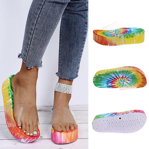 

sandals pu slip-on shallow flat transparent women's platform shoes for women 2021 sandalias sandles woman womens slippers, Black