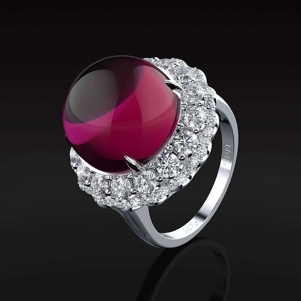 

hbp fashion shipai crystal ring women's 925 pure silver inlaid zircon 13ct exaggerated diamond