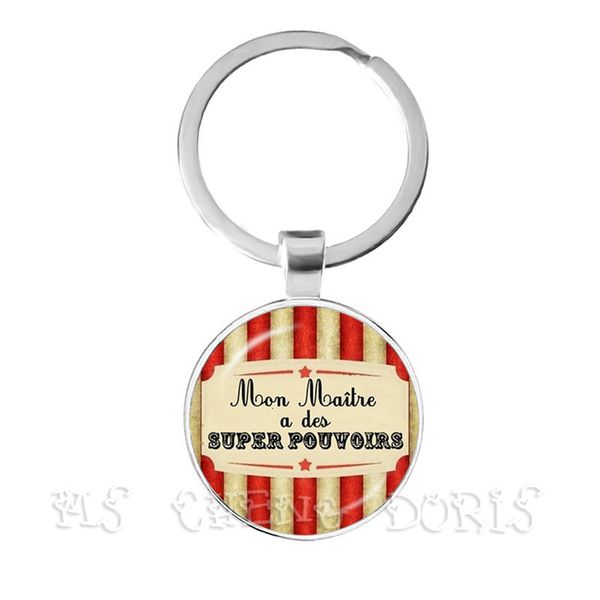 

fashion teacher gift super mistress keychain men's charm thanks mistress jewlery keychain jewelry, Silver