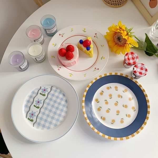 

dishes & plates vajilla completa de plato and sets kawaii plate retro fresh breakfast ceramic dessert western