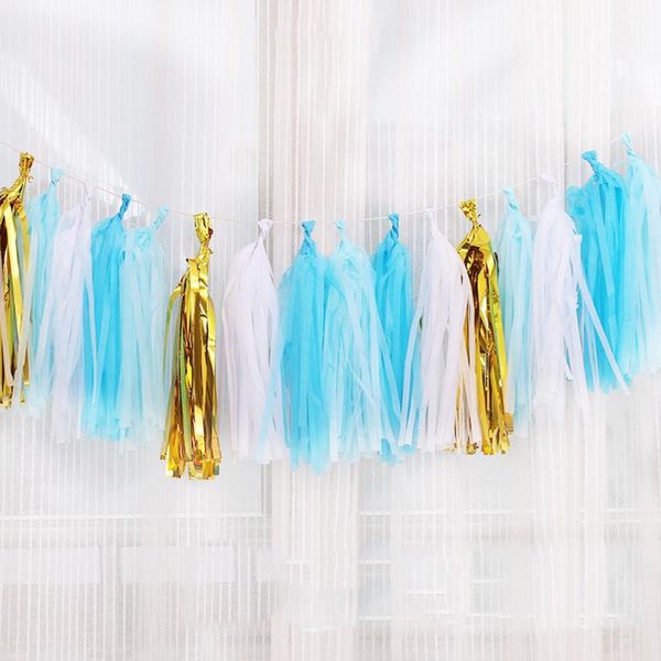 

party decoration 20pcs colorful tassels banner copy paper wedding birthday christmas diy accessories