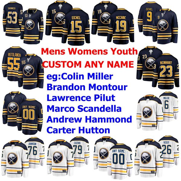 

buffalo sabres jerseys eichel jersey brandon montour lawrence pilut marco scandella andrew hammond miller hockey jerseys stitched custom, Black;red