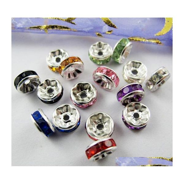 

sell 500pcs mixed color crystal rondelle wavy spacer bead 8mm diy accessories jlleds carshop2006, Bronze;silver