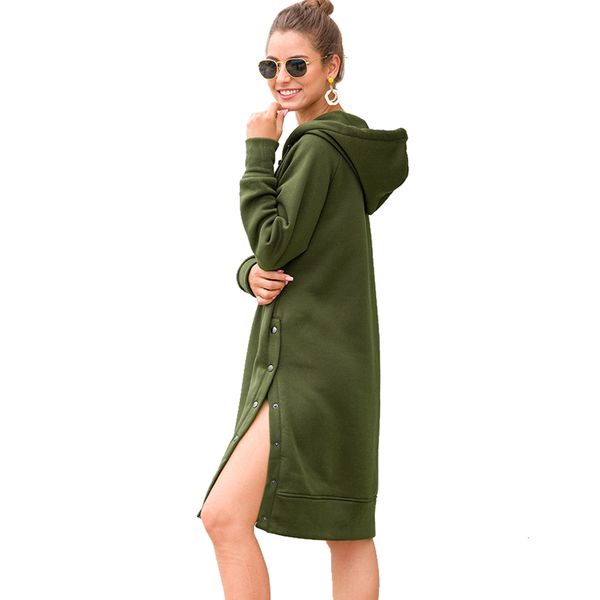 

autumn winter sweatshirt women 2020 casual solid loose plus size thick hoodie jackets split long black pullovers sweatshirt 3xl zen2