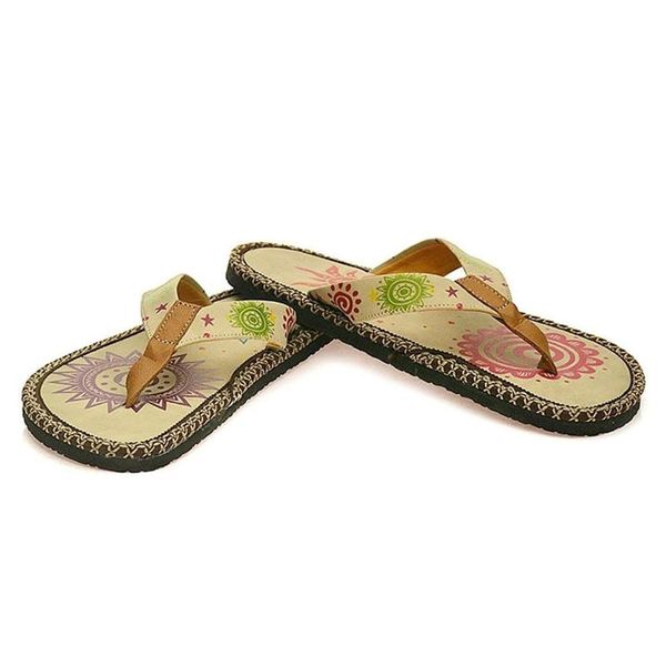 

slippers calceo women flat flipflops vegan artificial leather multicolor patterned summer 2021 styles, Black