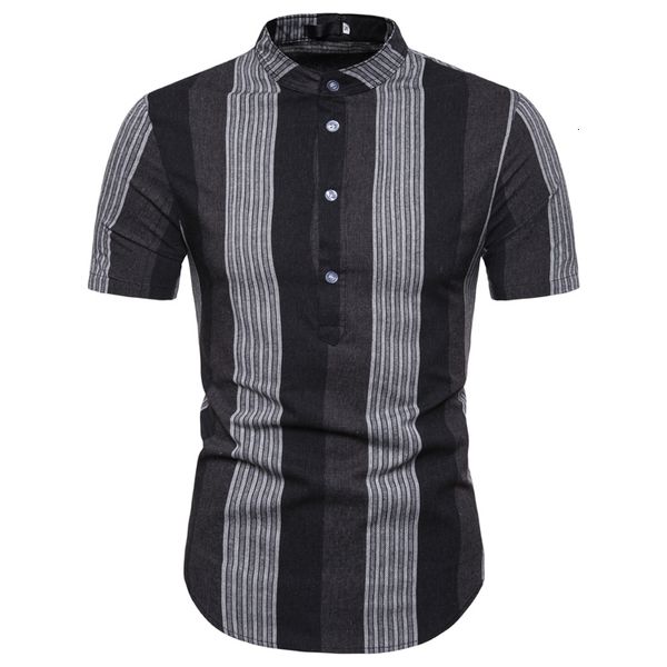 

new 2021 men simple short summer shirt njzl, White;black
