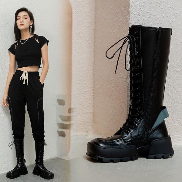 

boots 2021 winter high-end handmade custom handsome trend model, Black