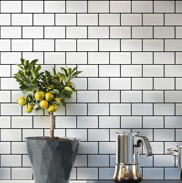 Art3d 30x30cm 3D Duvar Çıkartmaları Mutfak Banyo, Metro Karoları, Duvar Kağıtları (10 parçalı, Daha Kalın Tasarım) için Kendinden Yapışkanlı Peel ve Sopa Backsplash