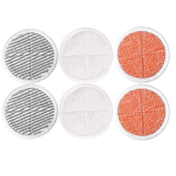 

vacuum cleaners mop cleaning pads replacement for bissell spinwave 2039a 2124 2037 2039 hard floor (2 orange+2 gray+2 white)